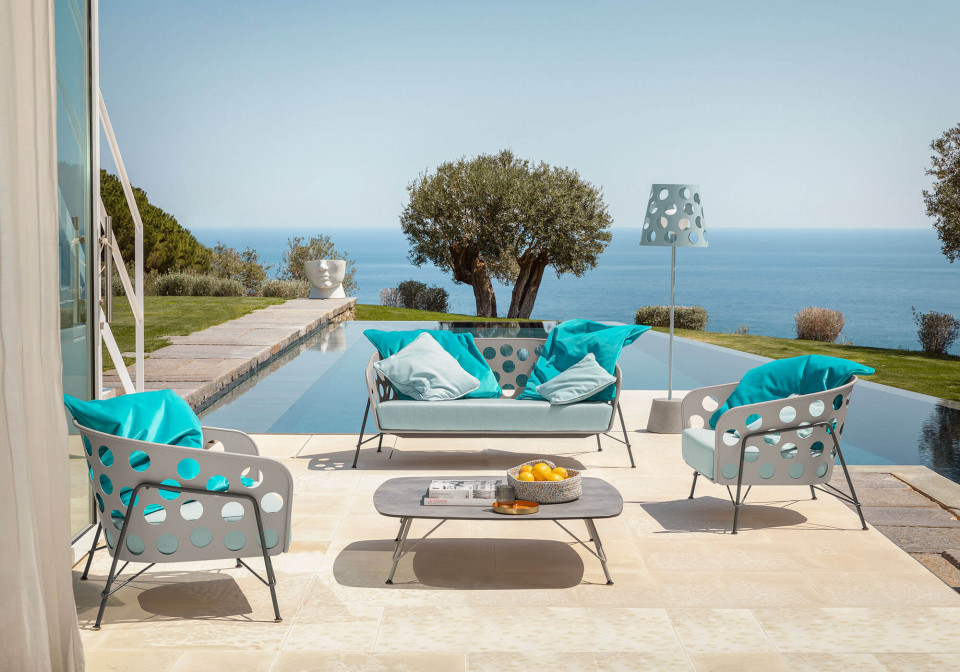 Bolle two seats Sofa in light blue