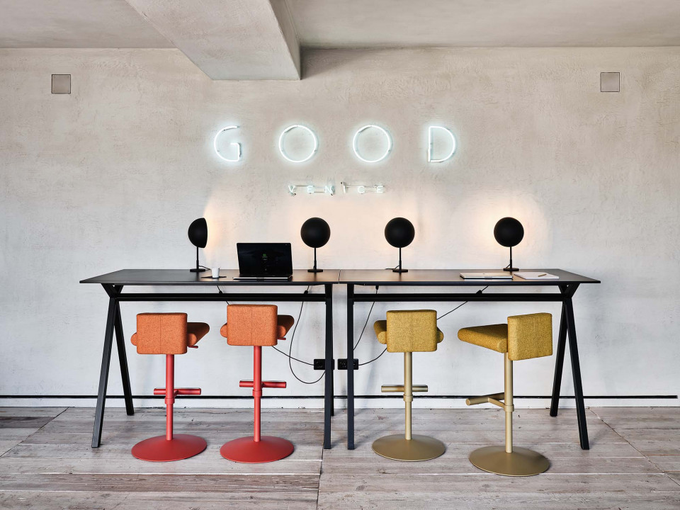 Toy stools in a work space